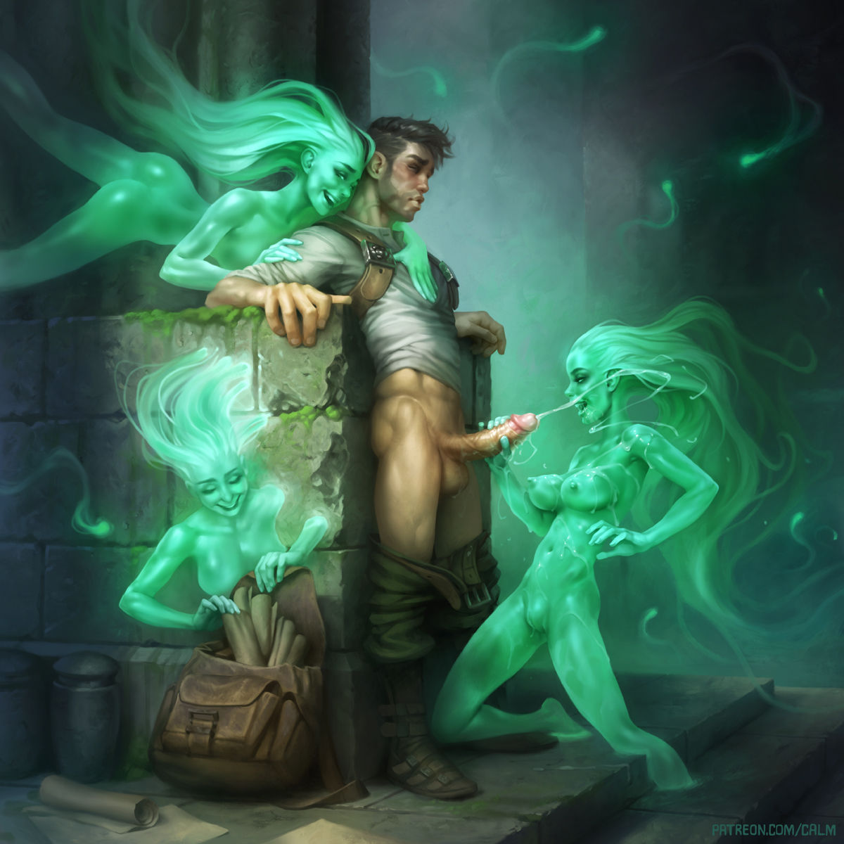 激しい3Pで精液まみれの熱い3Dファンタジー娘たち - Image 10