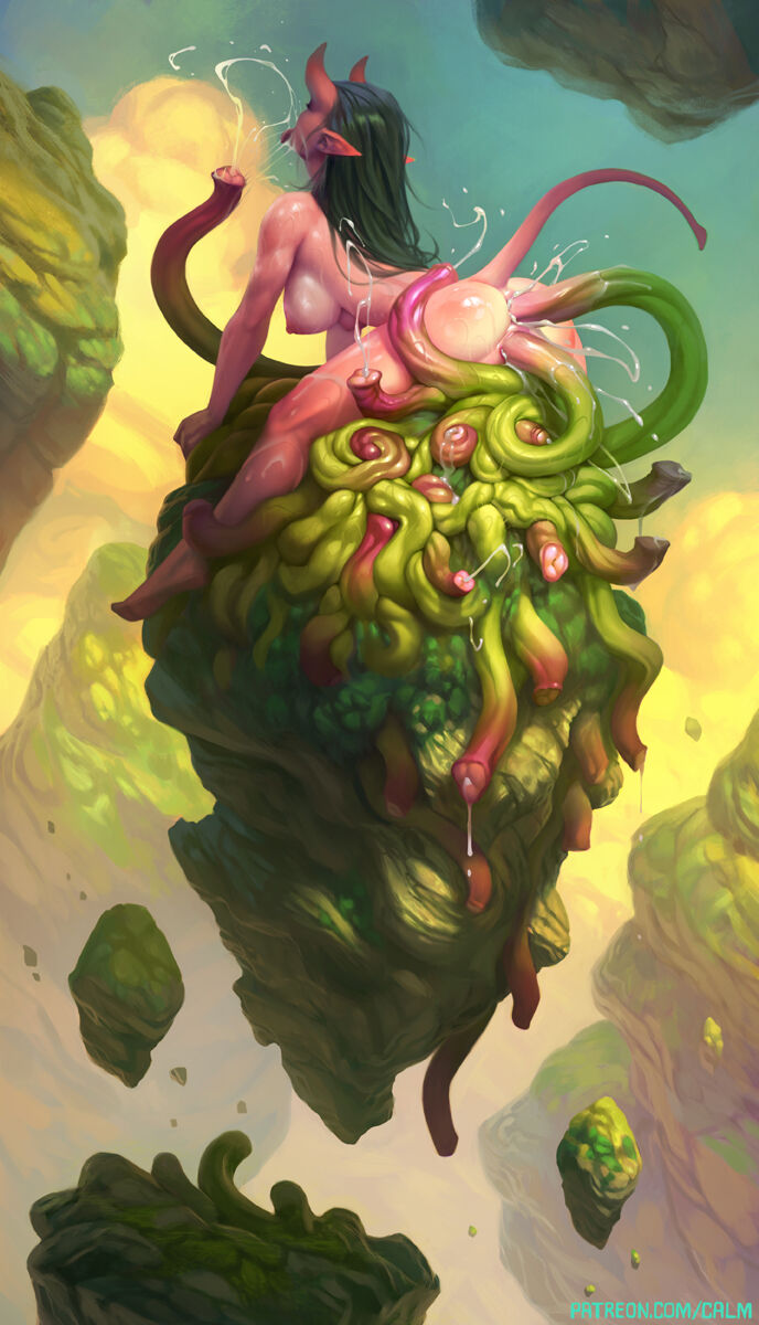 激しい3Pで精液まみれの熱い3Dファンタジー娘たち - Image 17