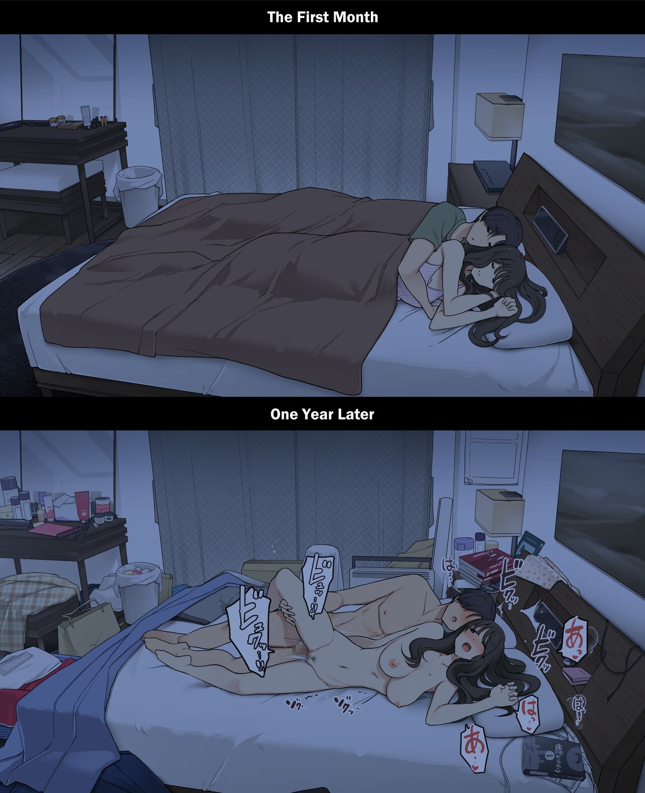 Primeiro mês vs um ano de casal: hentai ecchi diário - Image 24