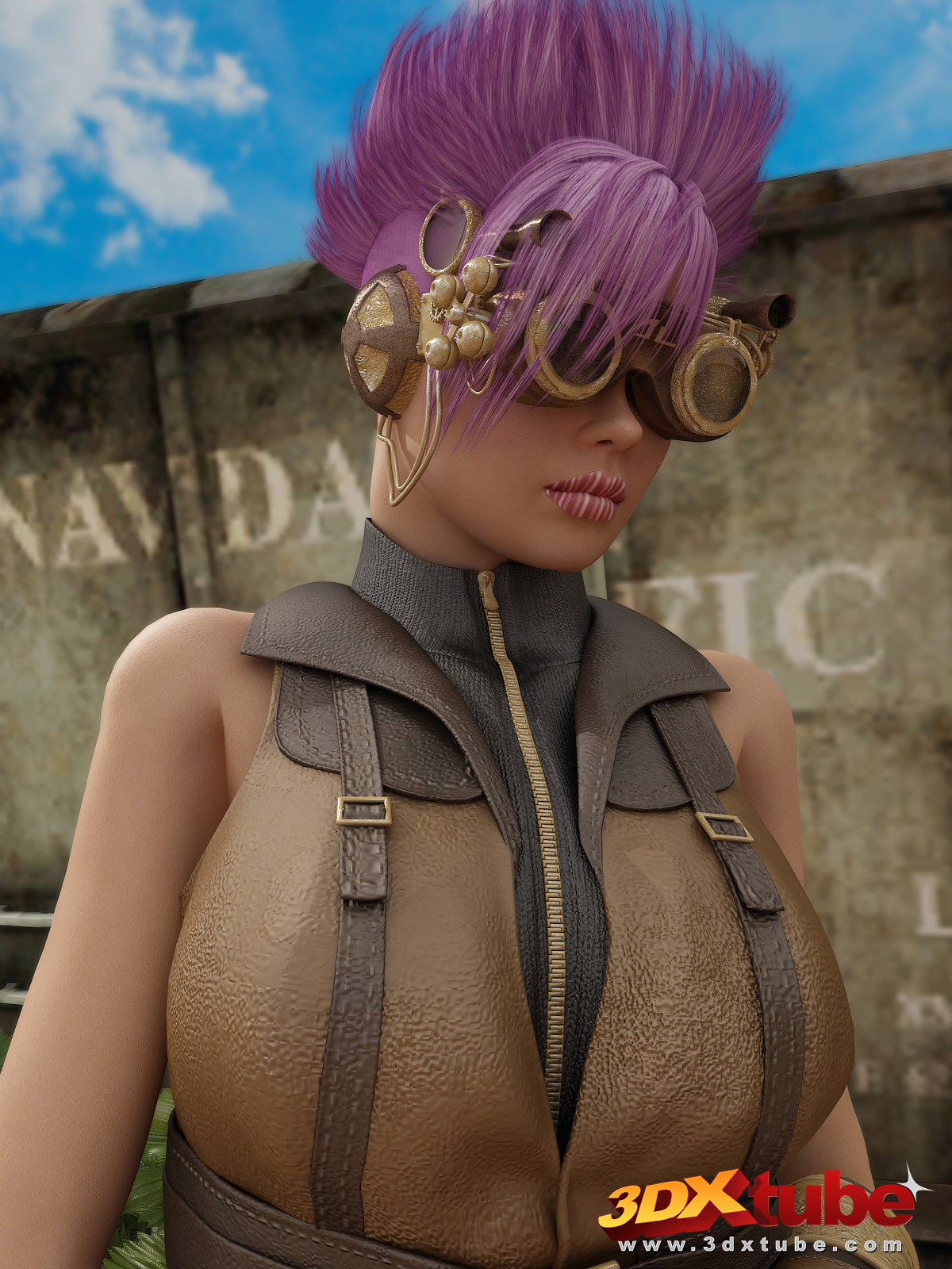 सायबरपंक लड़की एलियन राक्षस से वीर्य वर्षा में चुदी