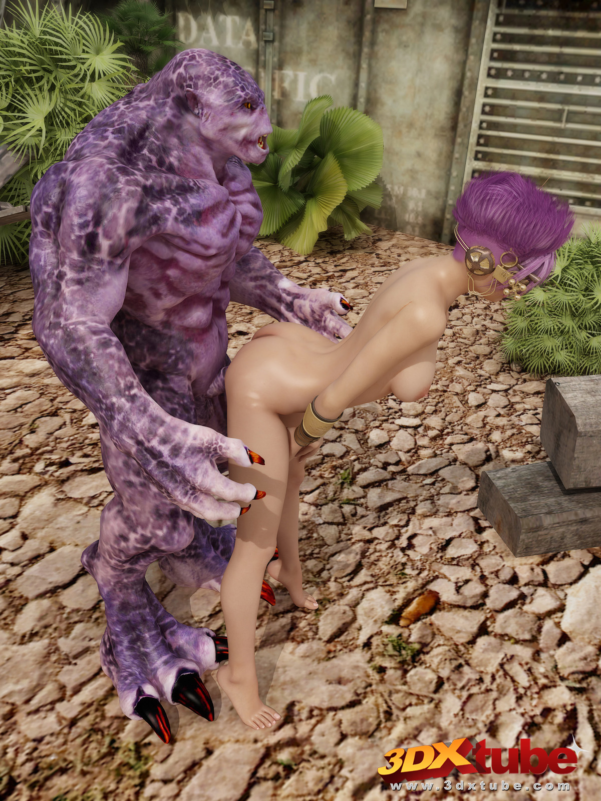 Chica ciberpunk follada por monstruo alienígena en lluvia de esperma - Image 8