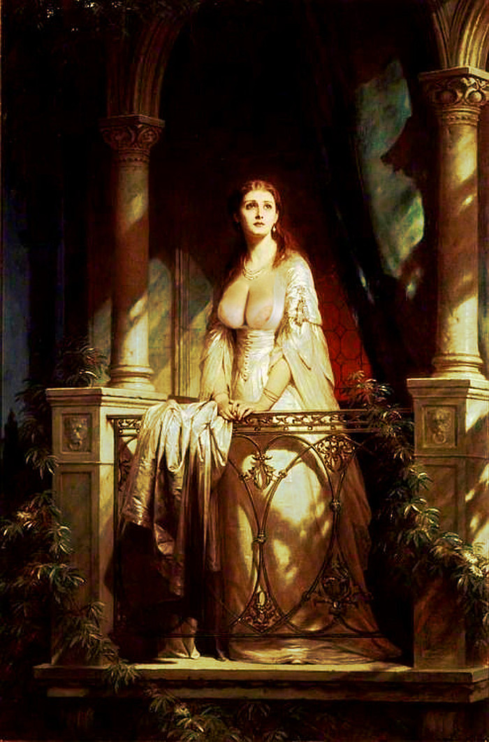 Renaissance-kunstausstellung präsentiert riesige brüste für liebhab...