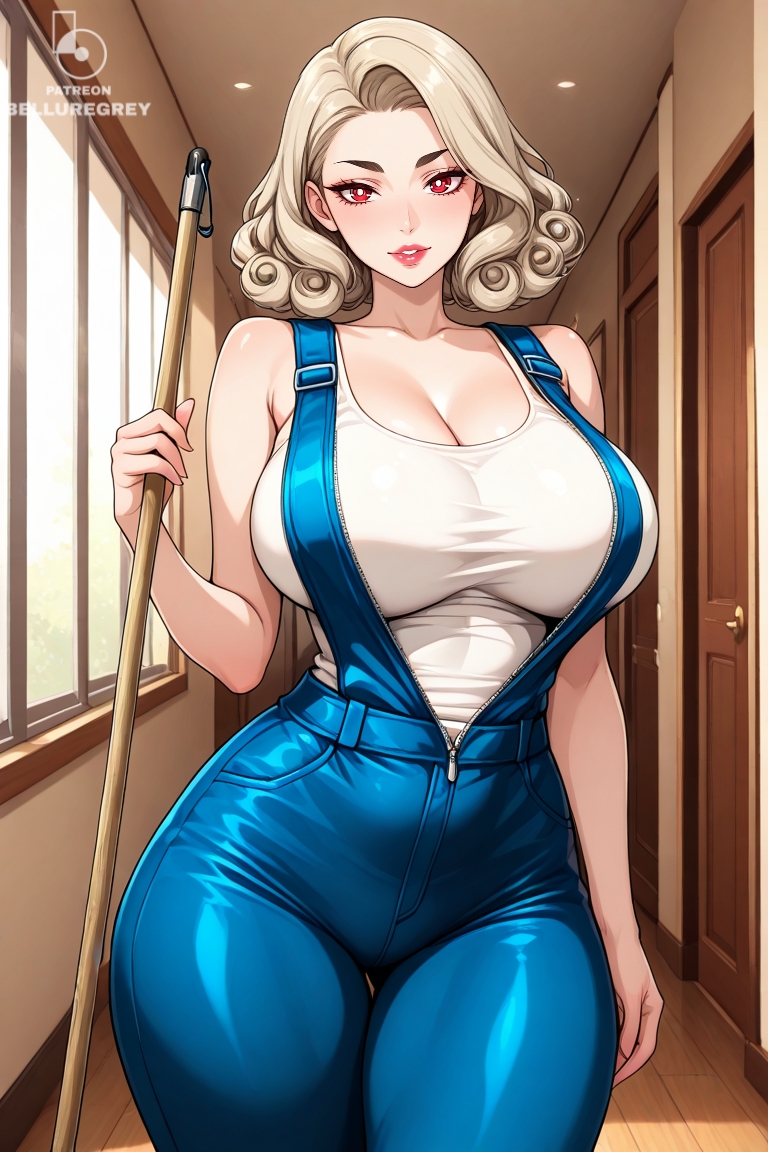 Heiße kurvige ai-milf als schuldirektorin