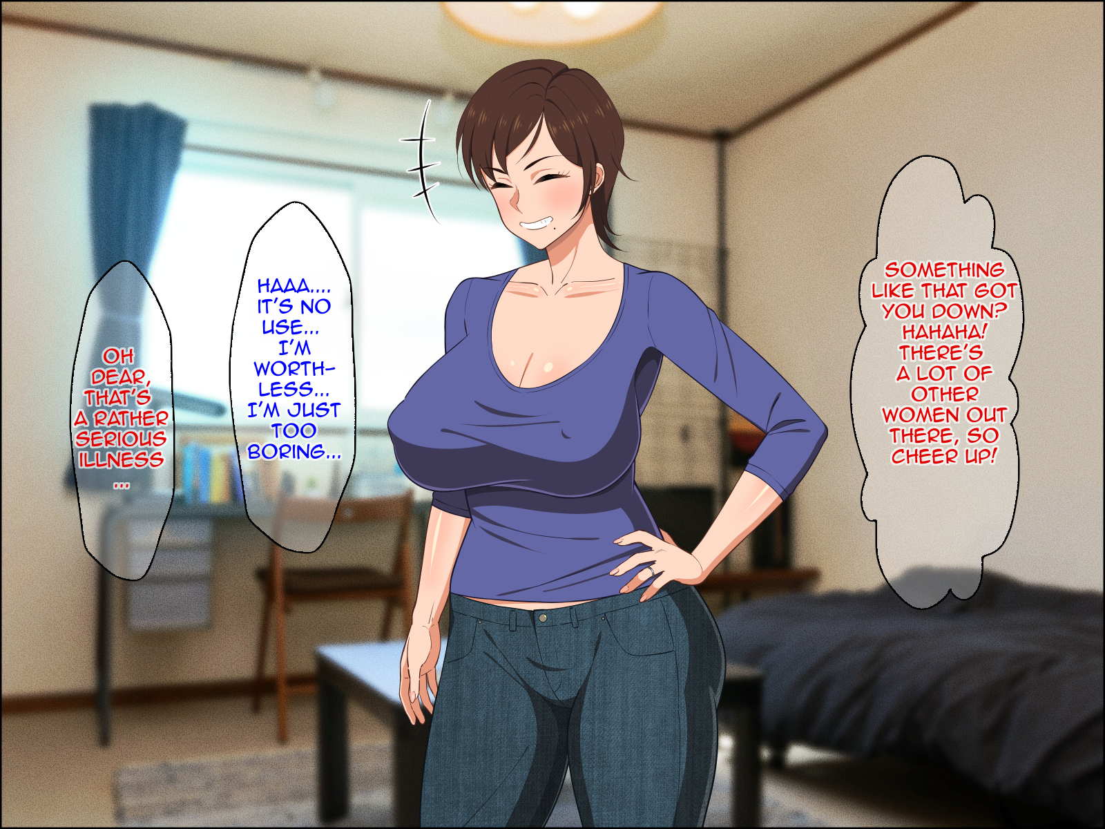 Caresse manuelle et baise de la milf aux gros seins pour remonter le moral de son fils - Image 3