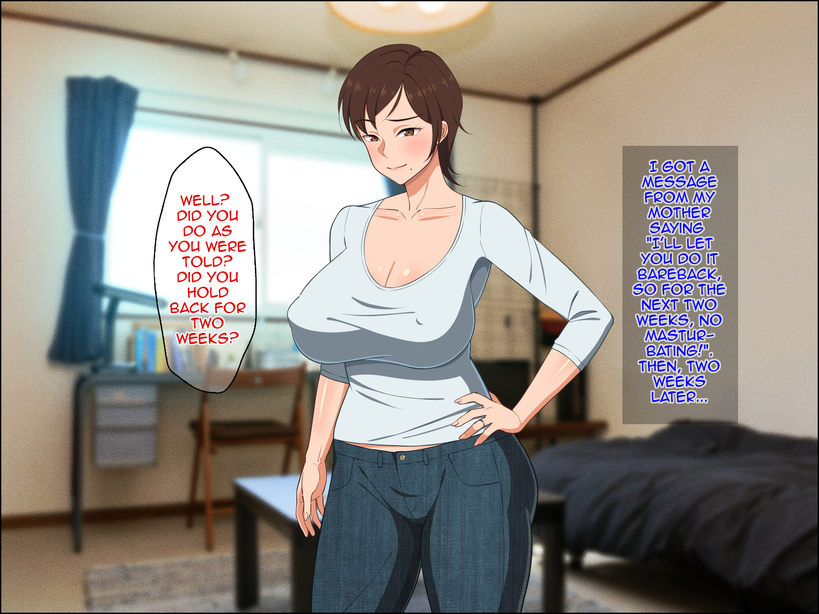 Caresse manuelle et baise de la milf aux gros seins pour remonter le moral de son fils - Image 80