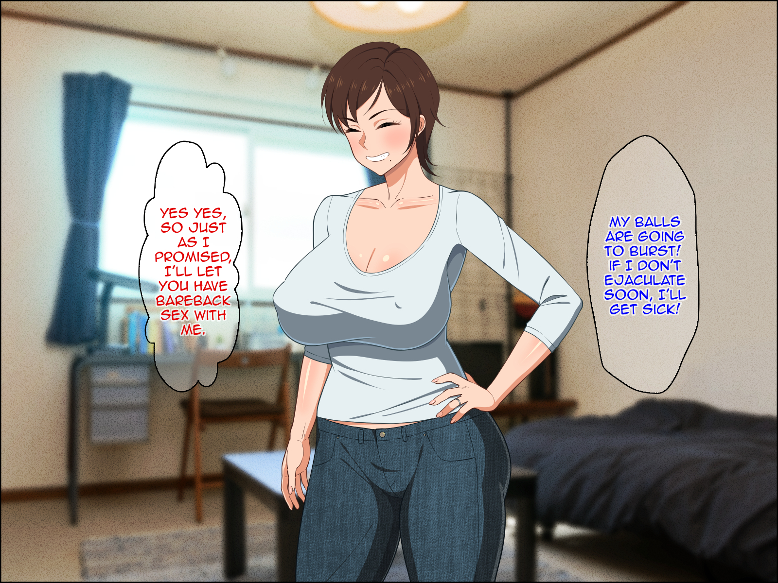 Caresse manuelle et baise de la milf aux gros seins pour remonter le moral de son fils - Image 81