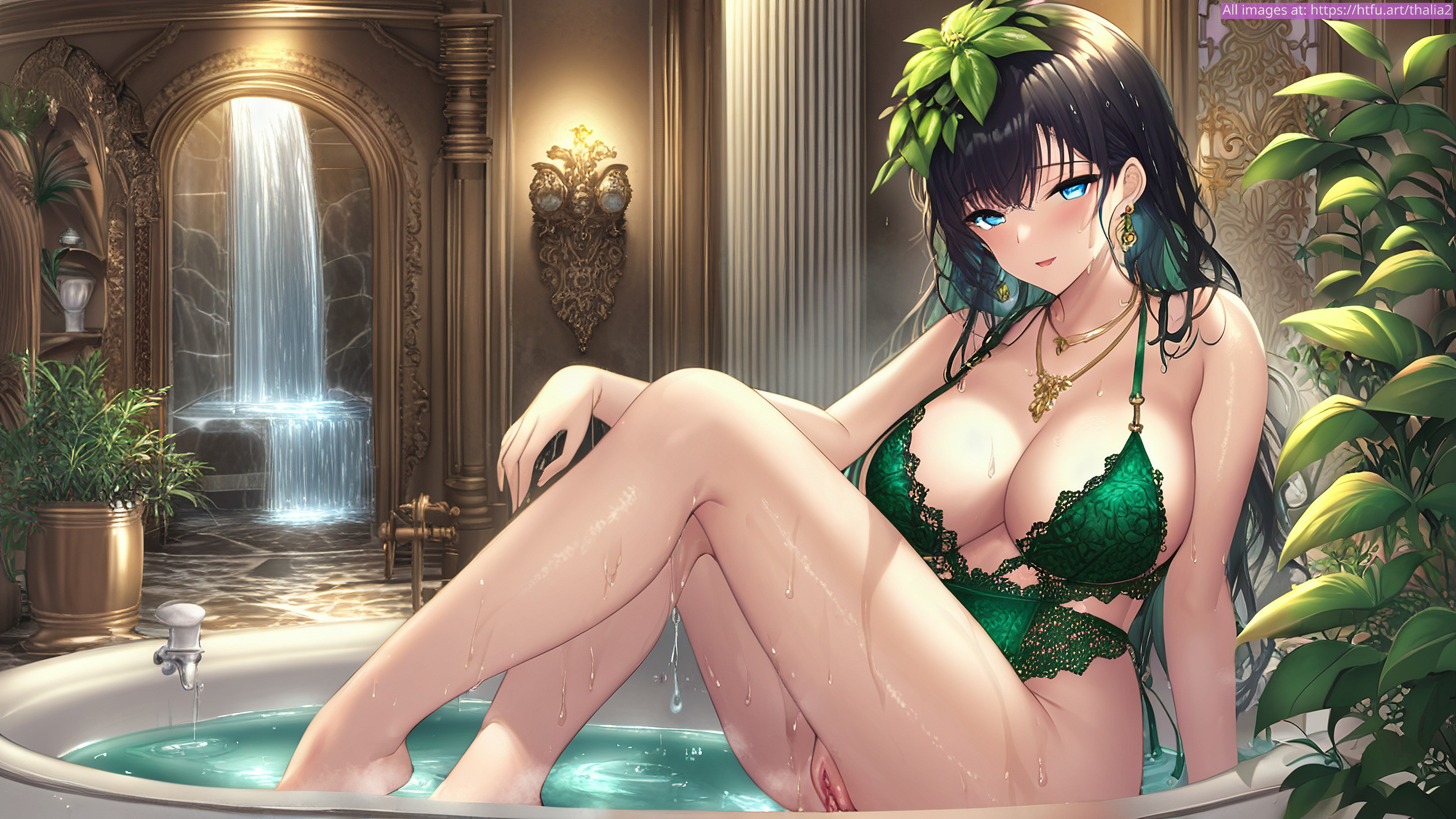 Busige thalia genießt intensive lust mit einem dildo im brunnen