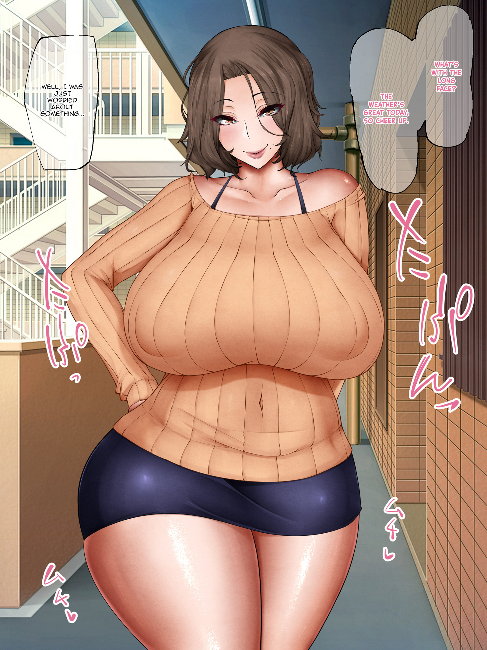 Milf de peitos enormes leva creampie de aluno em quadrinhos hentai safados - Image 8