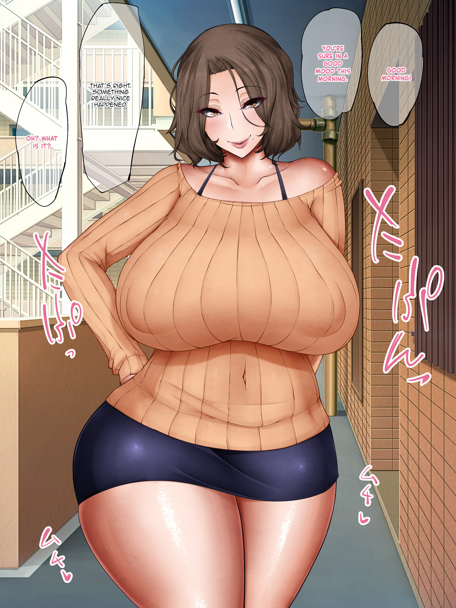 Milf de peitos enormes leva creampie de aluno em quadrinhos hentai safados - Image 17