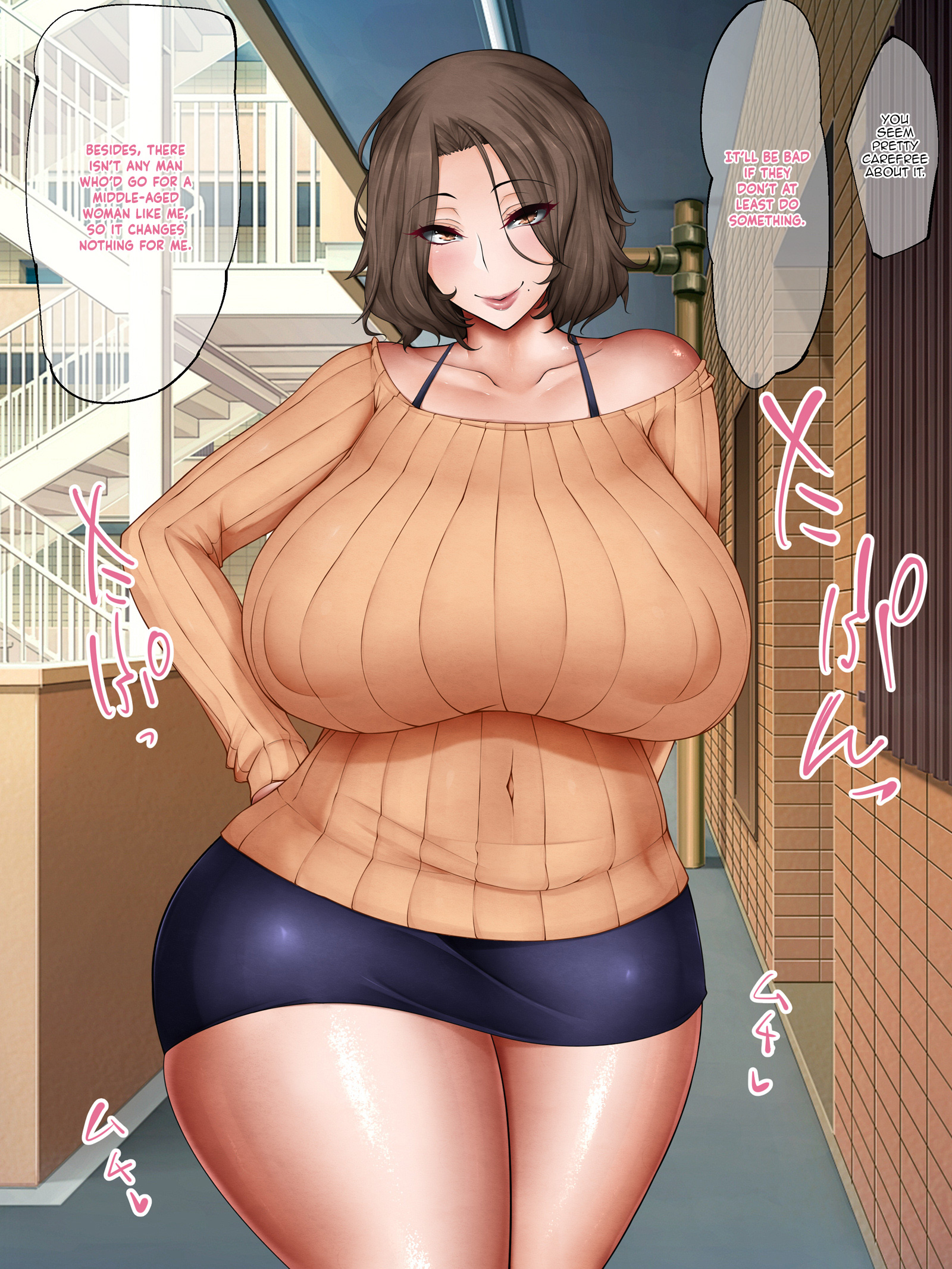 Milf de peitos enormes leva creampie de aluno em quadrinhos hentai safados - Image 19