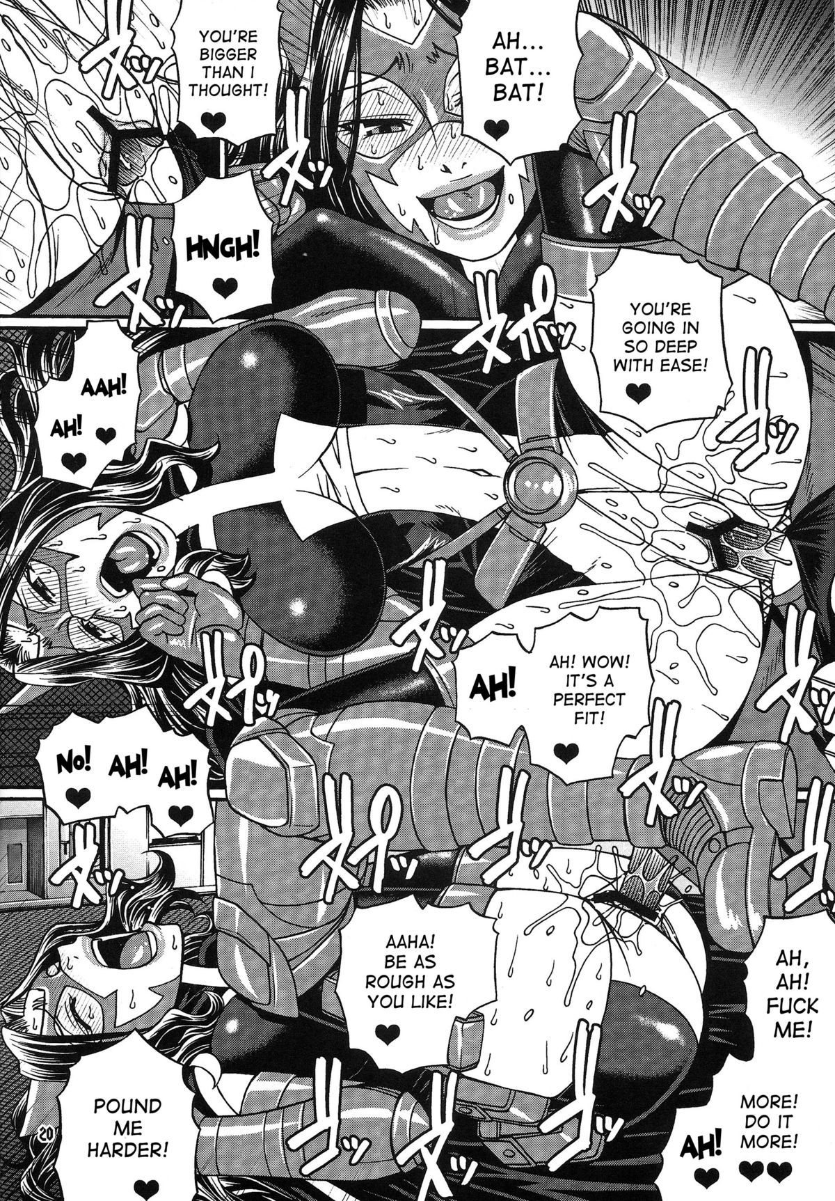 蝙蝠侠与女超女和女猎手的扶她色情三人行 - Image 20