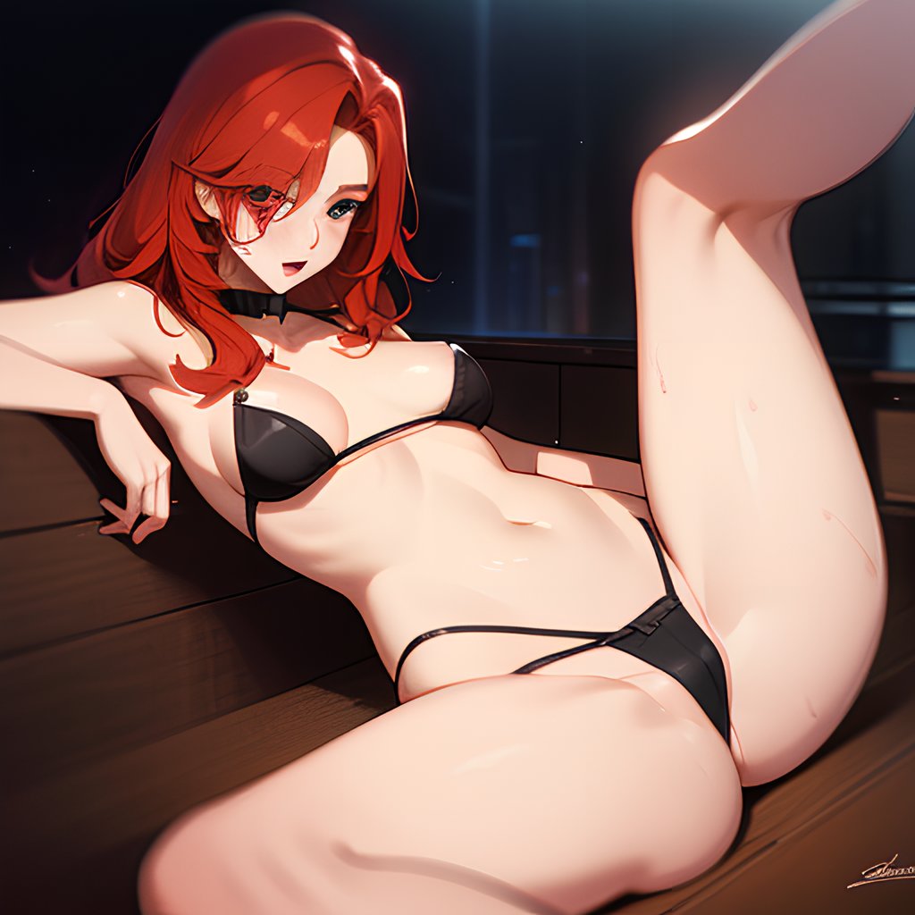 Athletische Rothaarige Schlampe harter öffentlicher Gangbang mit vielen Cumshots - Image 69