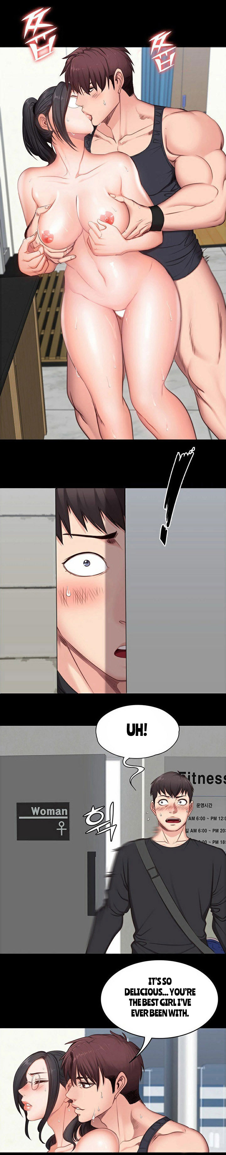 Busige Fitnessstudio-Chefin trainiert und fickt Mädchen - Image 100