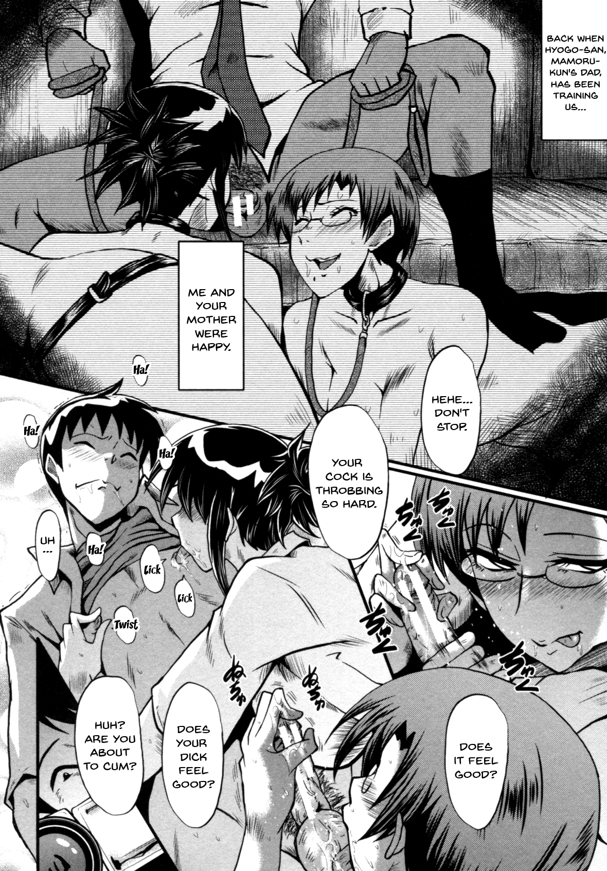 Maman et tante épuisent toutes les gouttes de jus de leur fils - Image 96