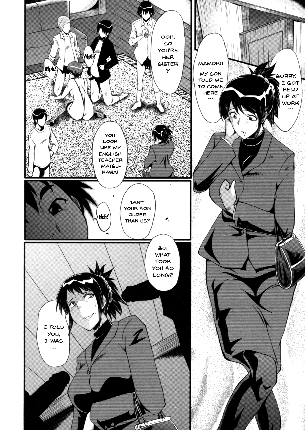 Maman et tante épuisent toutes les gouttes de jus de leur fils - Image 173