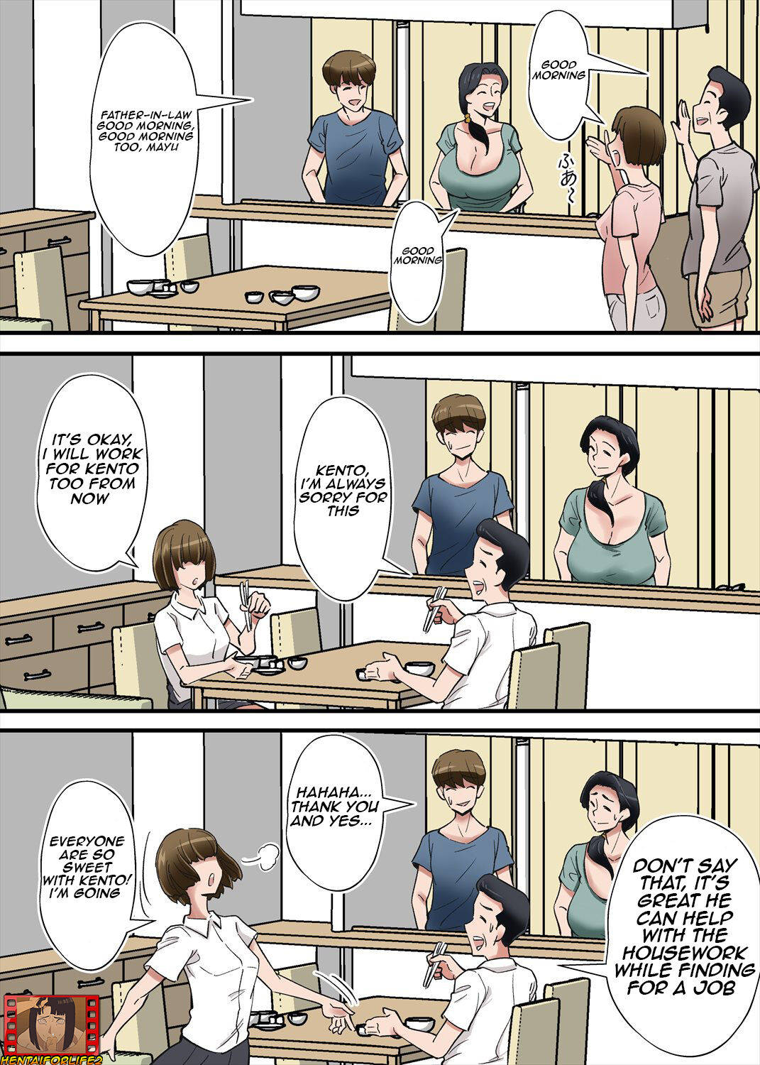 Ehefrau betrogen mit den großen Brüsten der Schwiegermutter, schwangere MILF tief besamt - Image 4