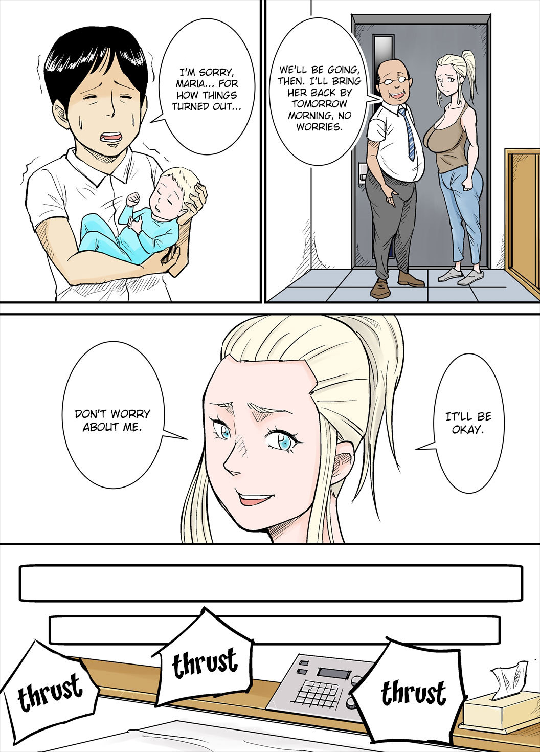 सुनहरे बालों वाली बड़ी छाती वाली पत्नी बॉस से ब्लैकमेल, NTR - Image 4