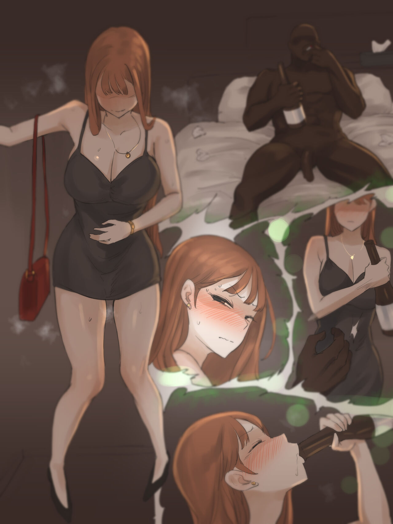 Хентай-комиксы NTR: модель в белье соблазняет ББС ради работы - Image 27