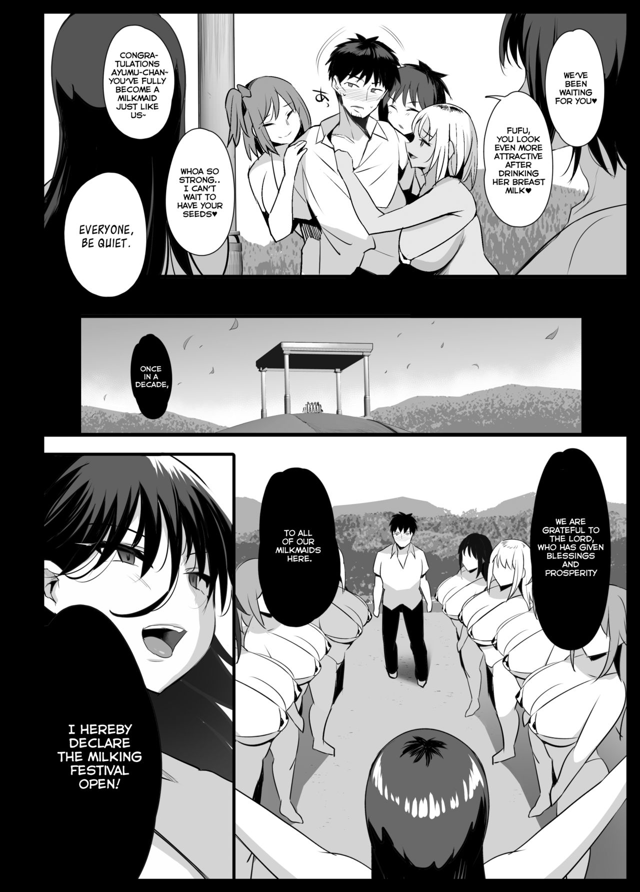 Dorf des Melkens mit umgekehrten Gangbang von stillenden Hentai-Babes - Image 29