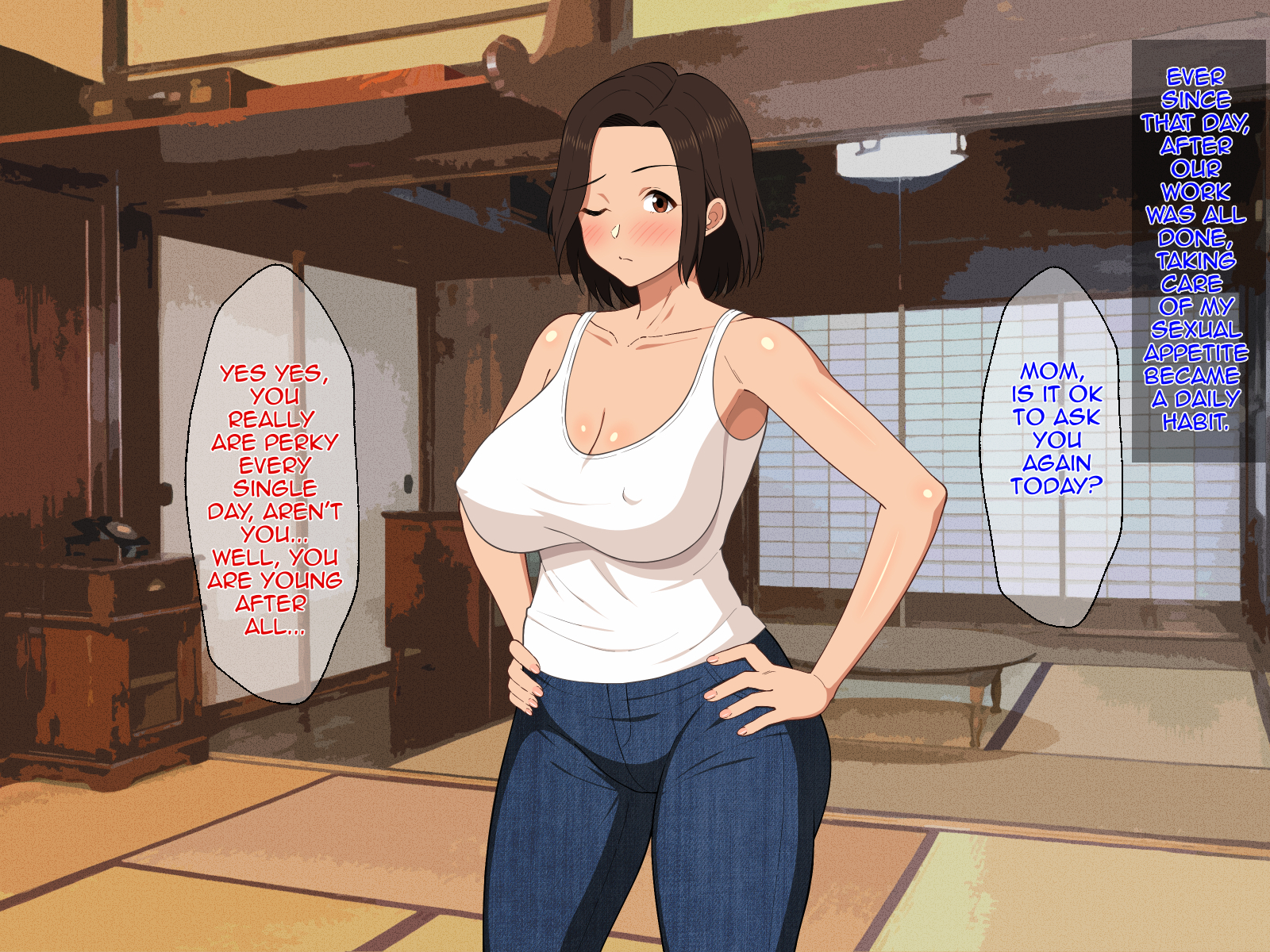 Запретная страсть матери и сына в потной деревне середины лета - Image 32