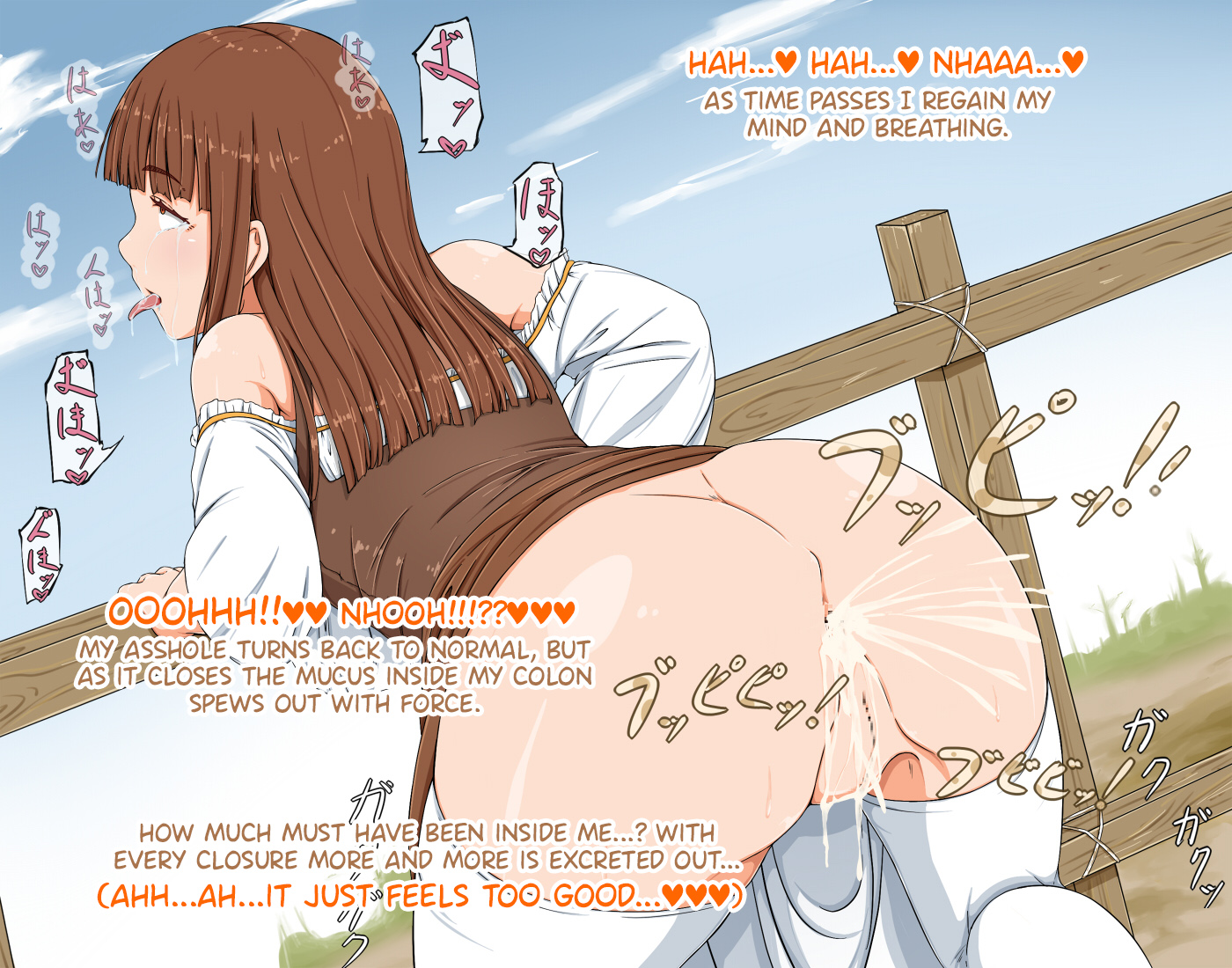 Brünette Schülerin mit großen Brüsten Tentakel Futanari Ecchi Wald Gruppensex - Image 91