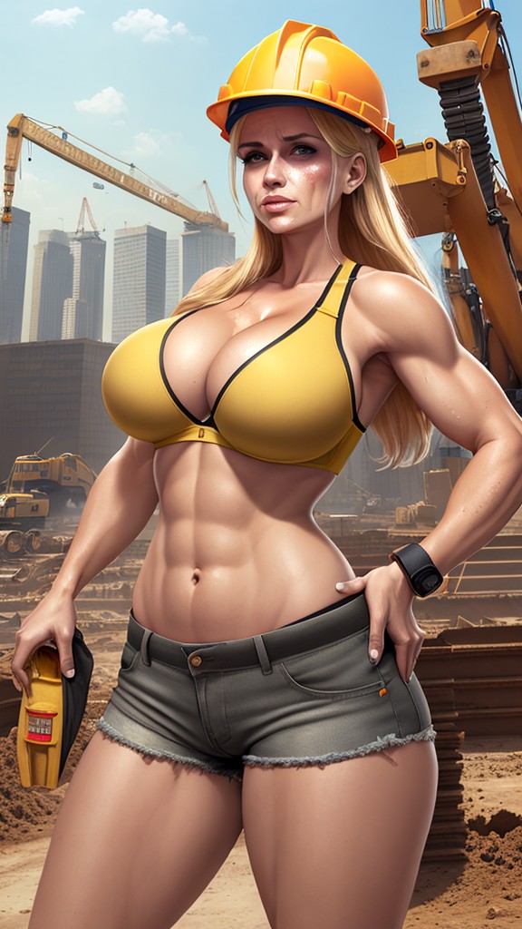 Chicas musculosas de construcción lucen abdominales marcados - Image 37