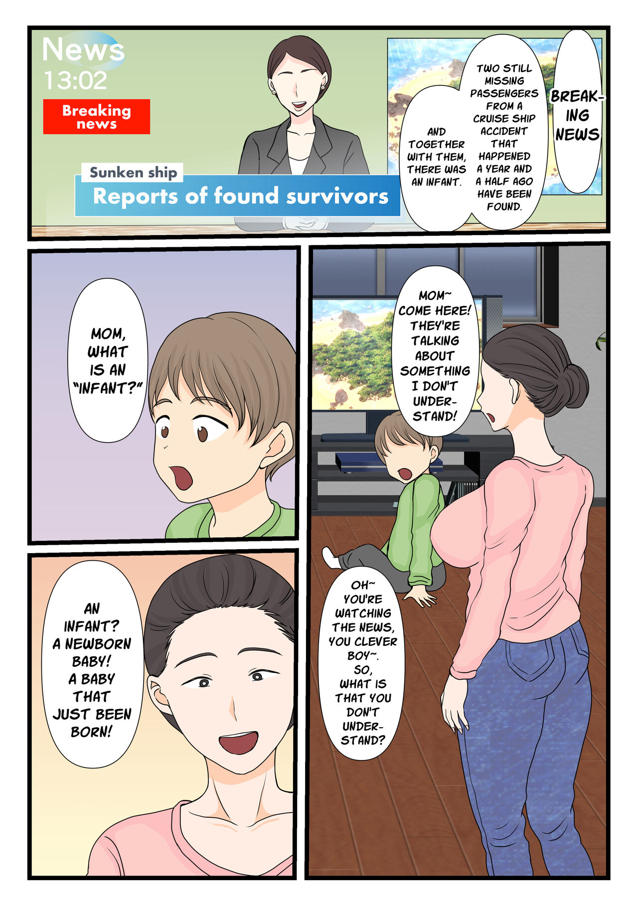 सुनसान द्वीप पर माँ और बेटा, माँ गर्भवती हो जाती है - Image 70