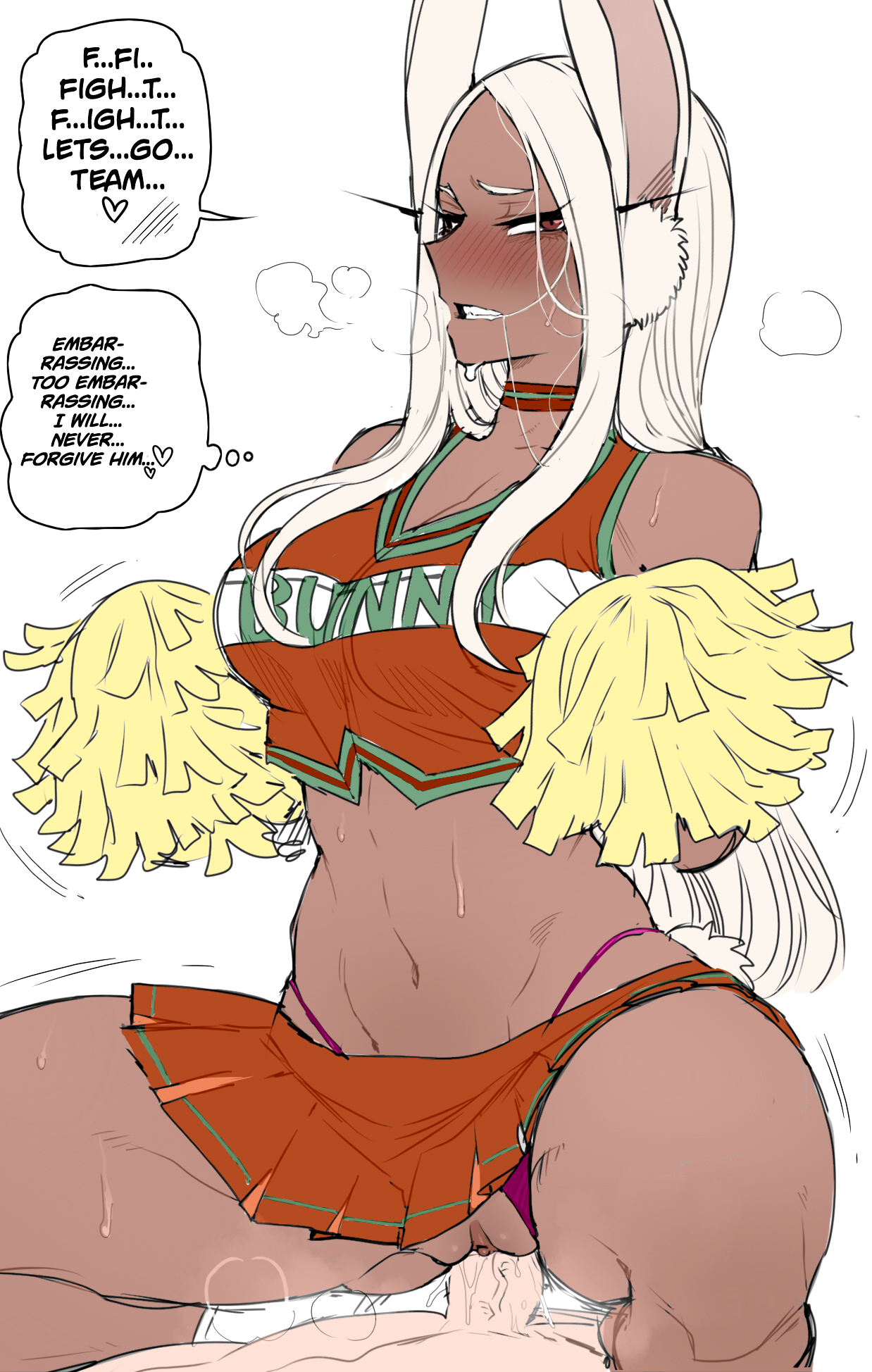 Кролик-девочка Руми Усагияма кончают внутрь в хентае «Мой герой» - Image 30