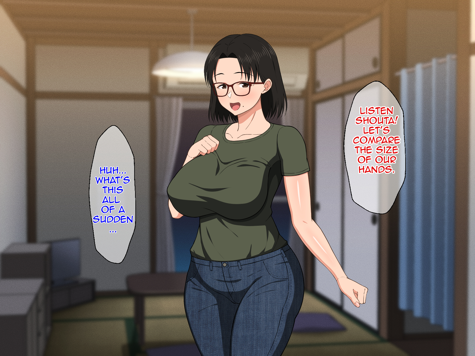 巨乳眼镜妈妈激情小房间性爱 - Image 10