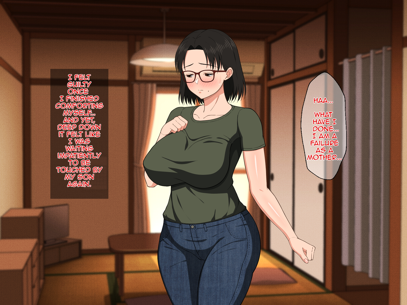 巨乳眼镜妈妈激情小房间性爱 - Image 37