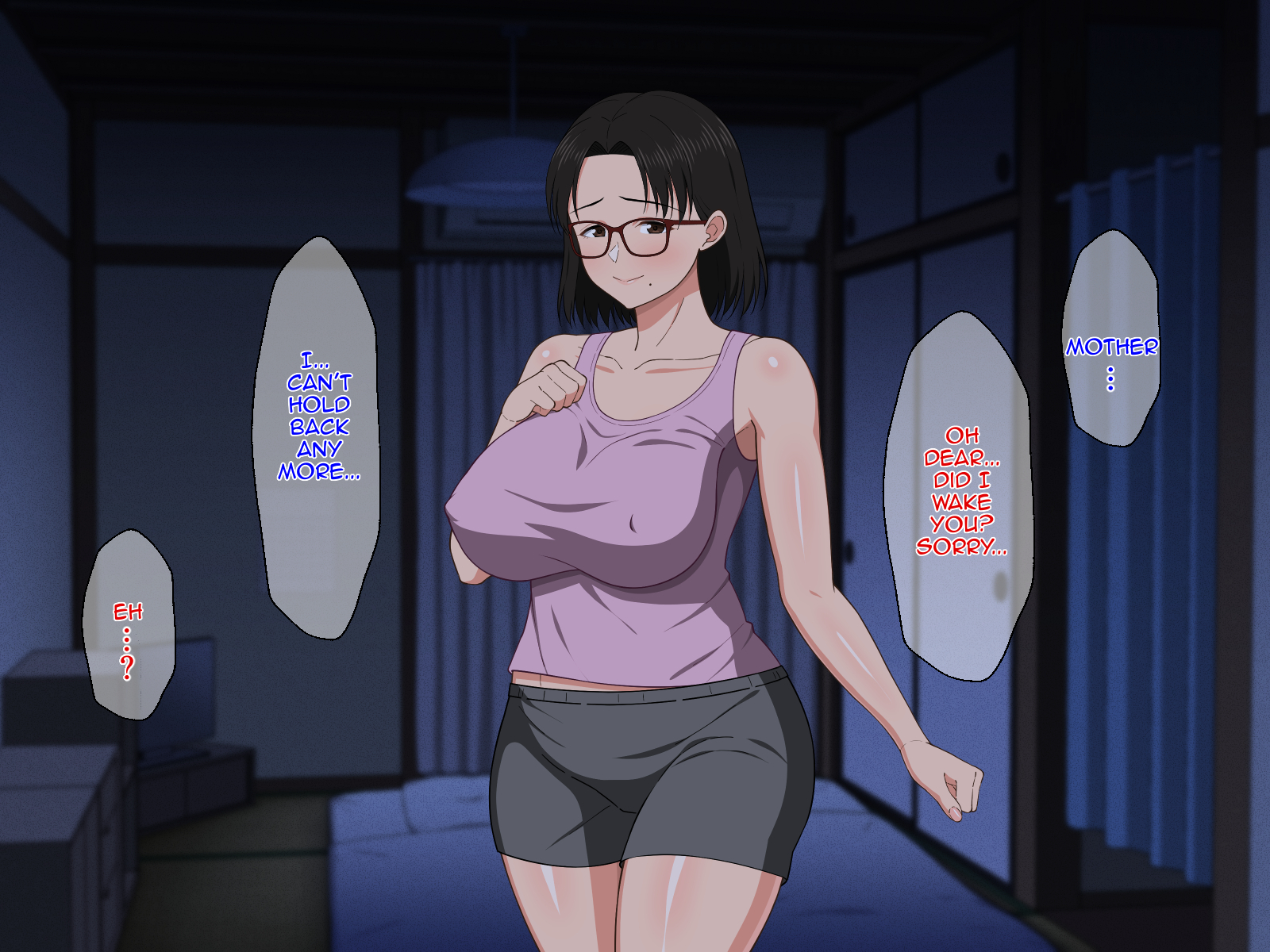 巨乳眼镜妈妈激情小房间性爱 - Image 45