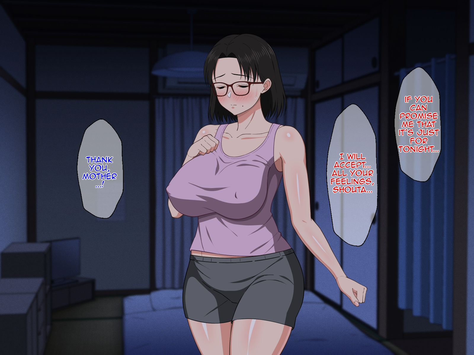 巨乳眼镜妈妈激情小房间性爱 - Image 49