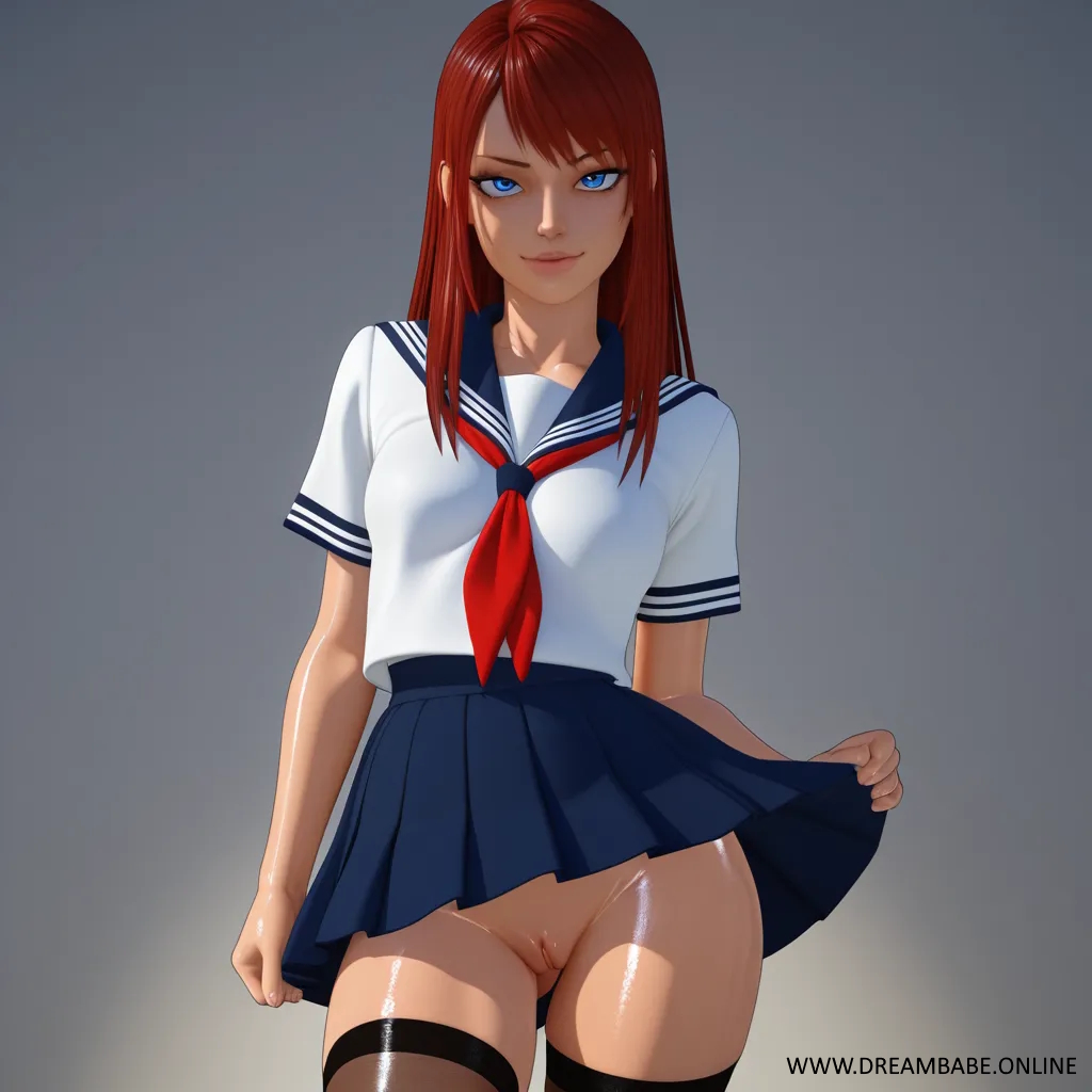 小学生弯腰，露出剃毛的阴部