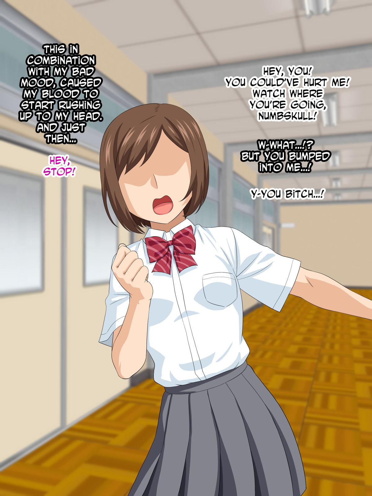 Petite adolescente en corset salle de classe sexe de nichon - Image 3