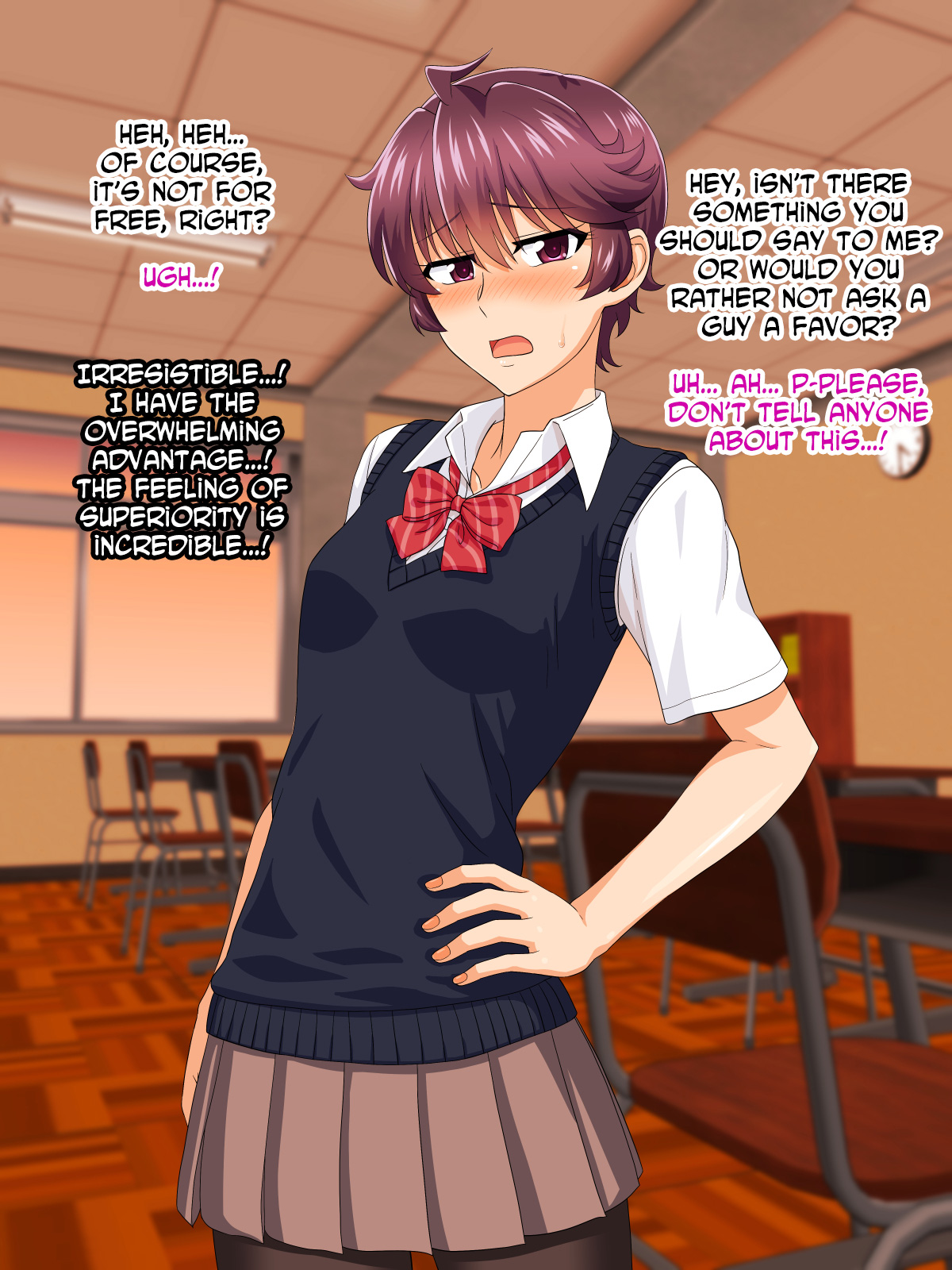 Petite adolescente en corset salle de classe sexe de nichon - Image 13