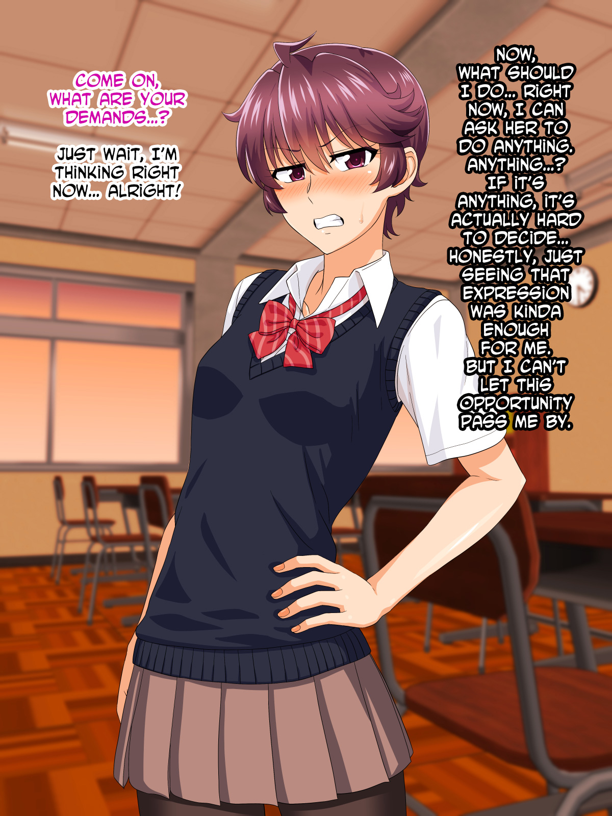 Petite adolescente en corset salle de classe sexe de nichon - Image 14