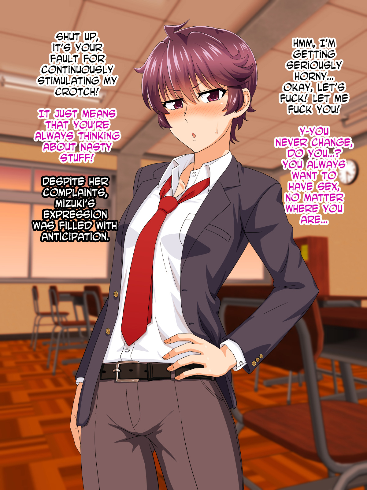 Petite adolescente en corset salle de classe sexe de nichon - Image 133