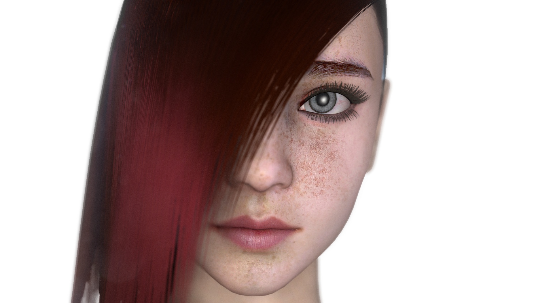 3D सेक्सी लाल बालों वाली किशोरी यथार्थवादी शैली में - Image 6