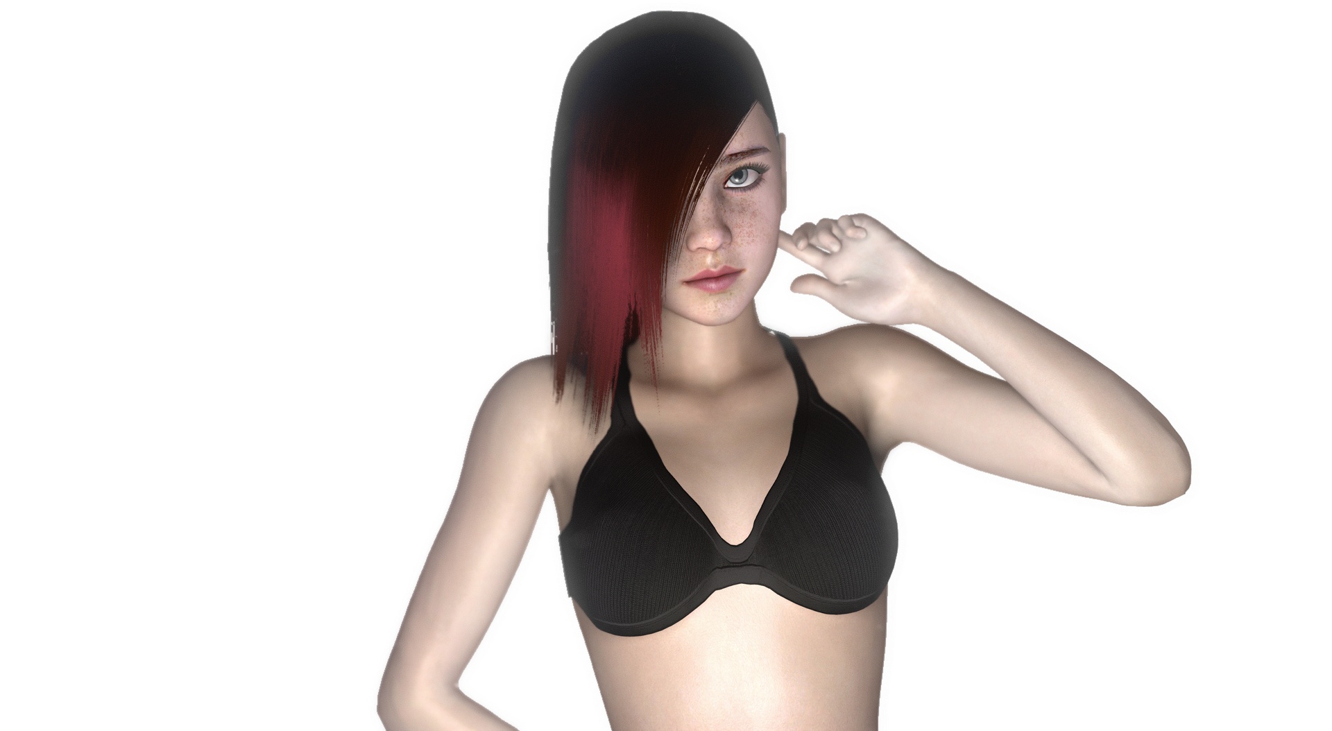 3D सेक्सी लाल बालों वाली किशोरी यथार्थवादी शैली में - Image 7