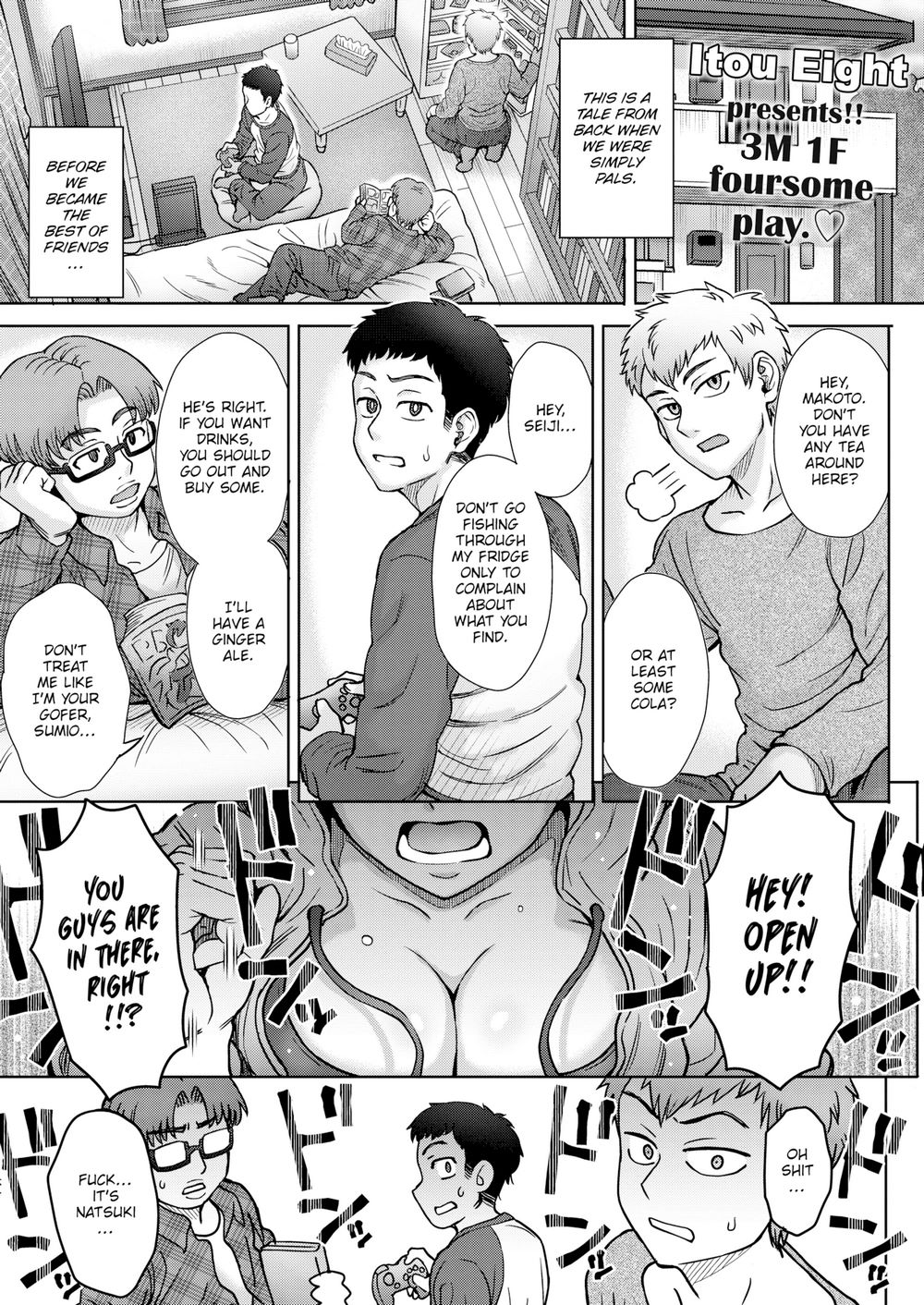 Chica marimacho de tetas grandes follada por amigos – manga hentai ...