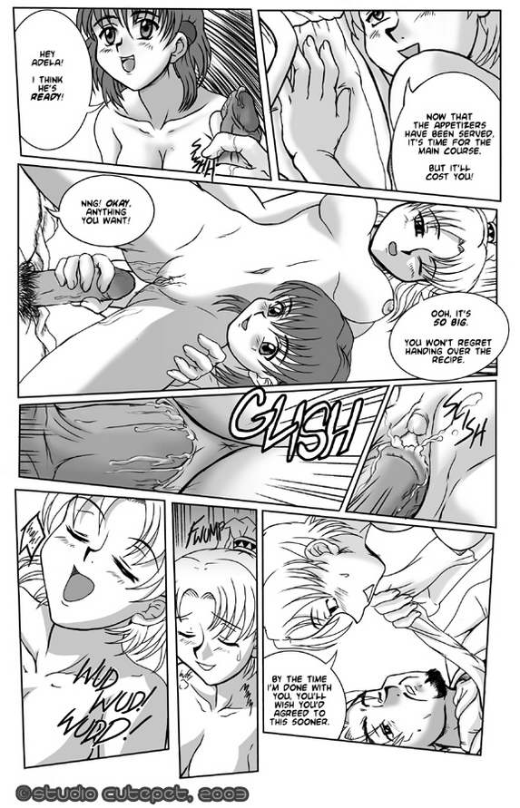 Hot threesome with sexy cooks in cute outfits and chef - 3some comics - Image 14