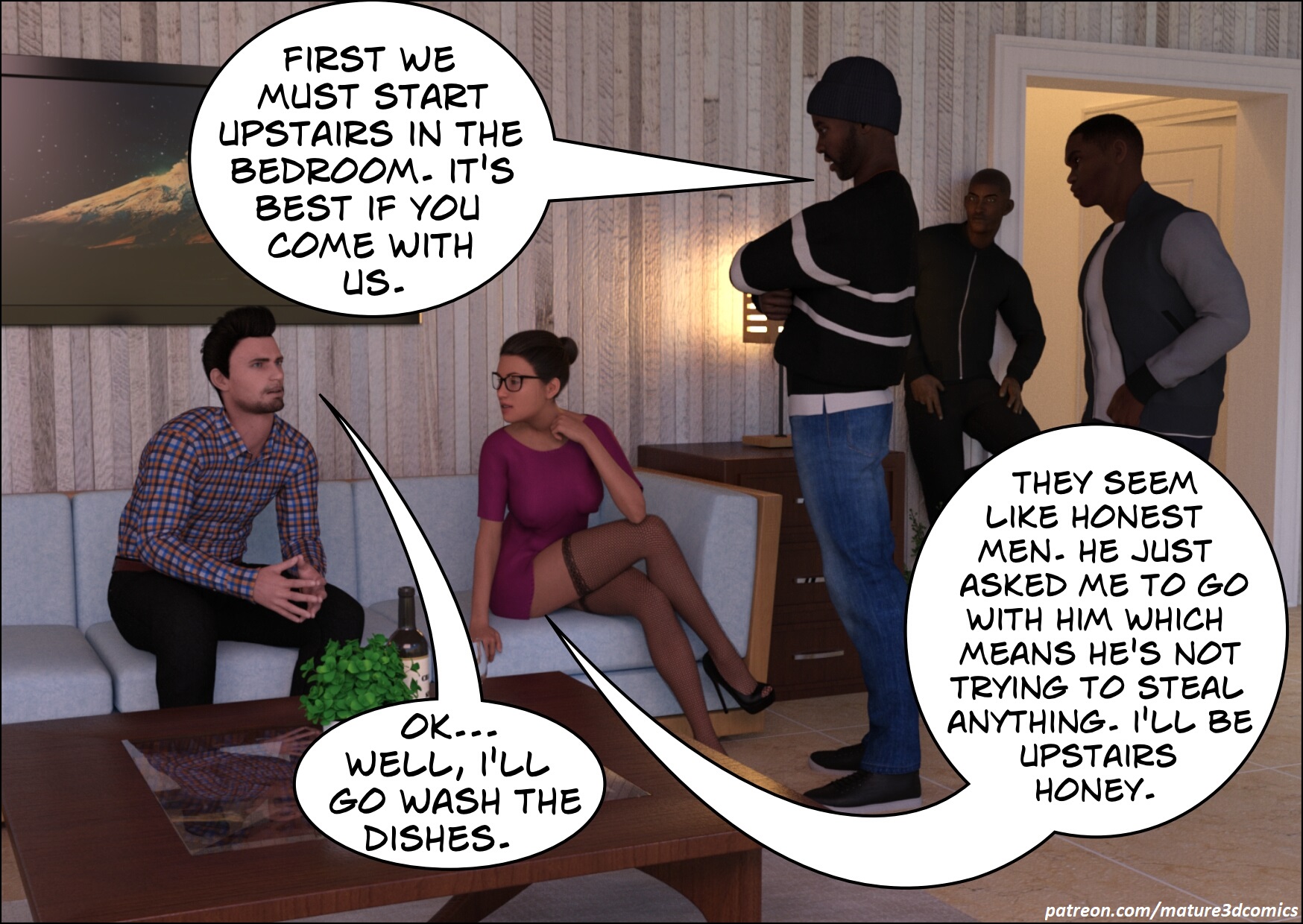 Épouse NTR enculée par des bites noires pendant que le mari regarde - Image 4