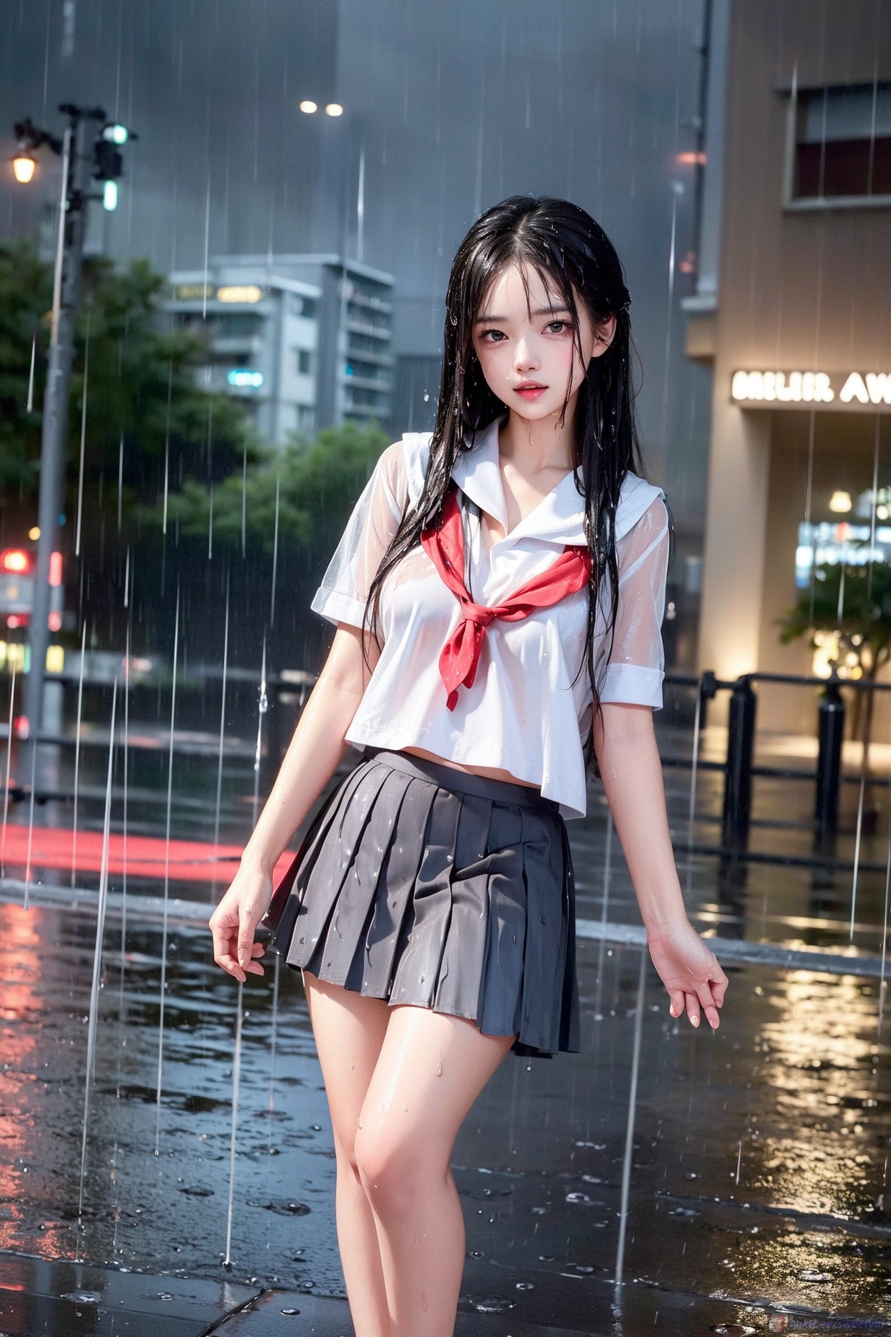 Соблазн мокрой футболкой японской школьницы - Image 9