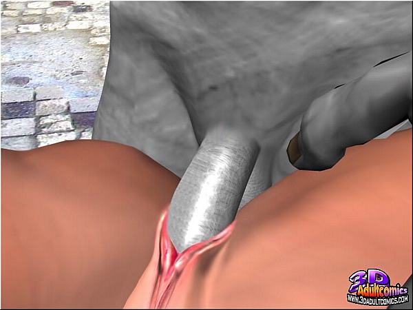 Quadrinhos 3D: Monstro de pedra arrota a boceta luxuriosa de Lara Croft - Image 12