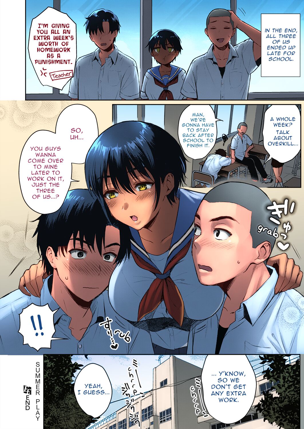 عذراء مراهقة هنتاي ثلاثي مع صديقين - Image 34