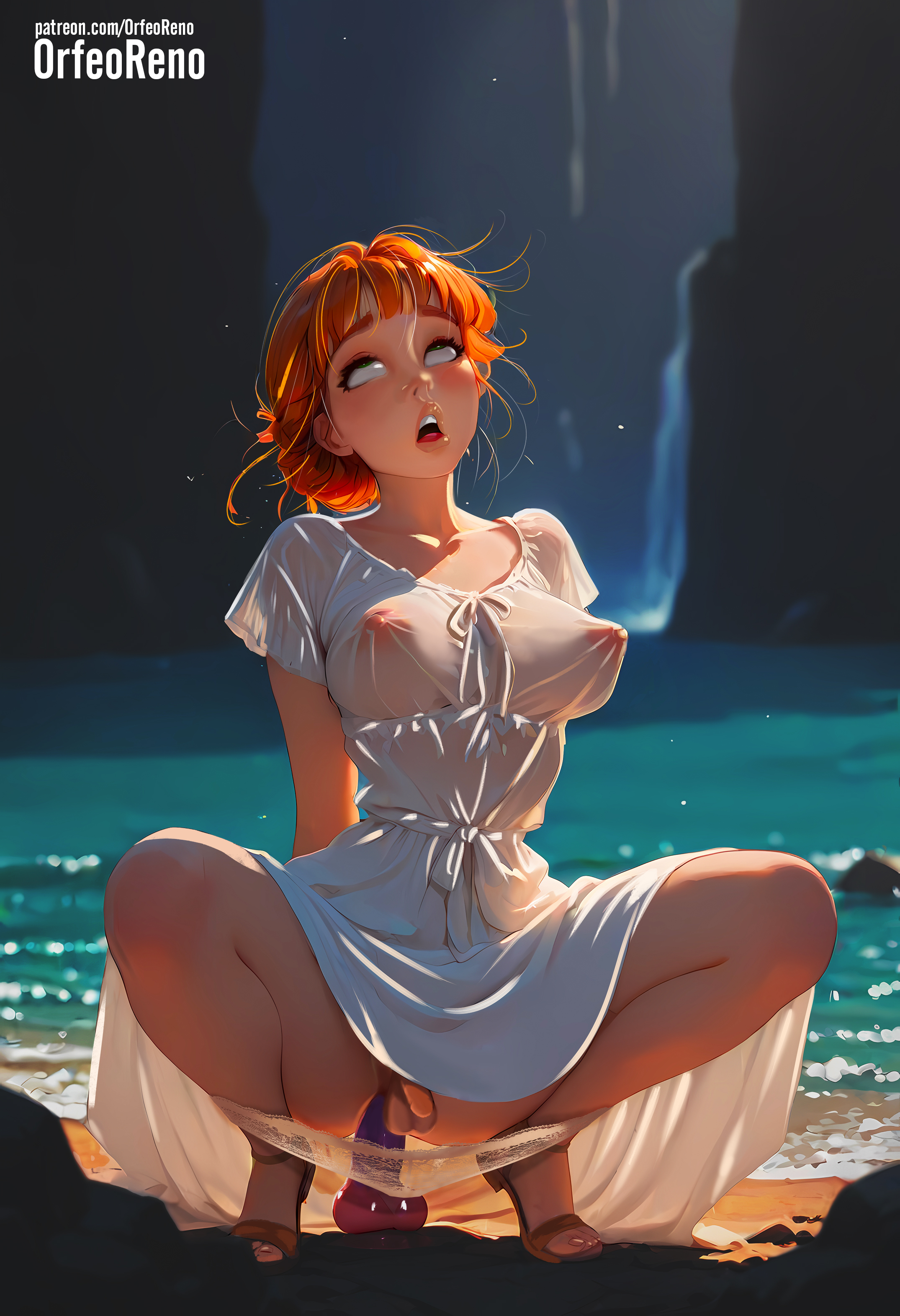 Gefährliche petite Shemale reitet Dildo, süß wie Sünde - Image 2