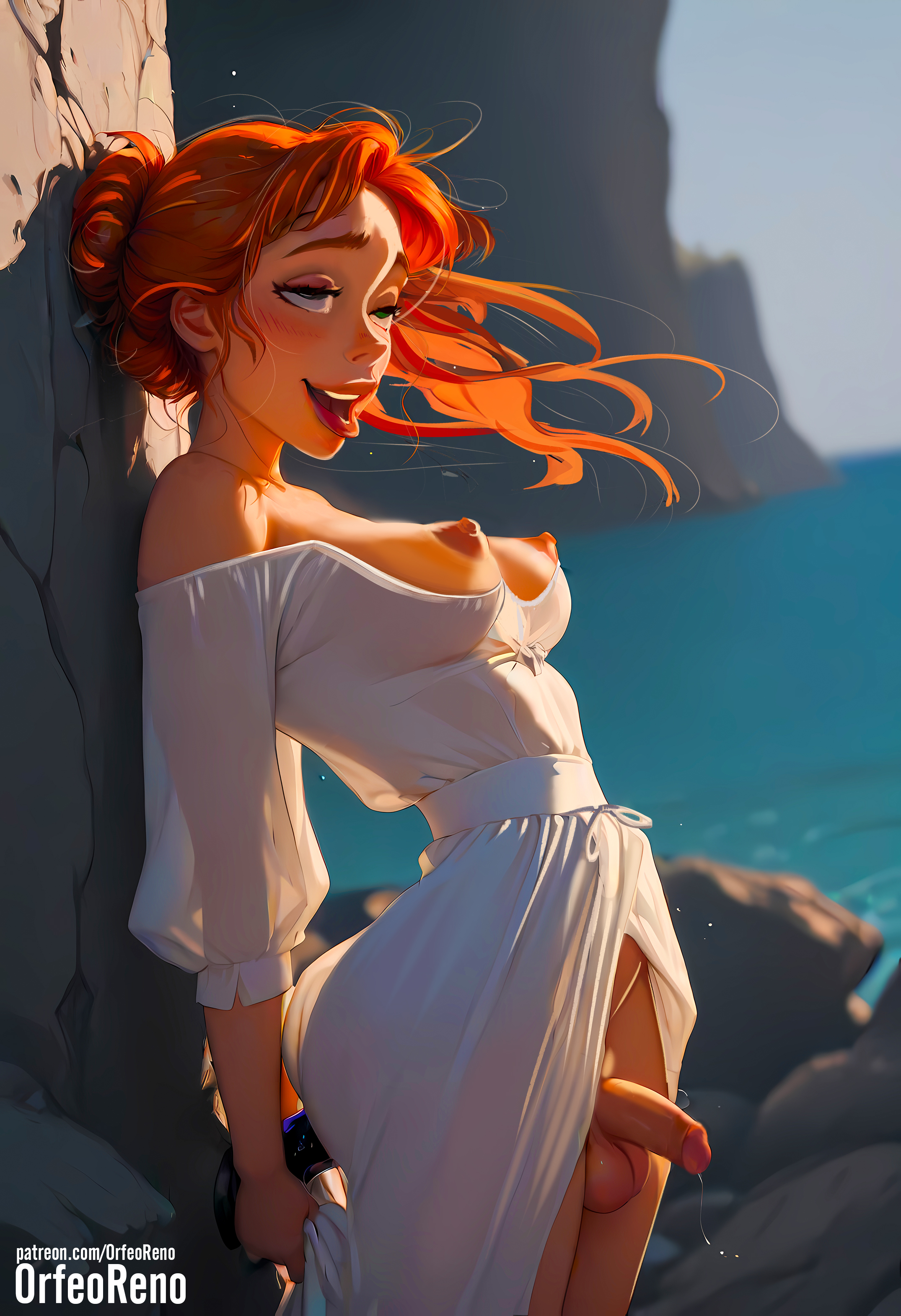 Gefährliche petite Shemale reitet Dildo, süß wie Sünde - Image 3