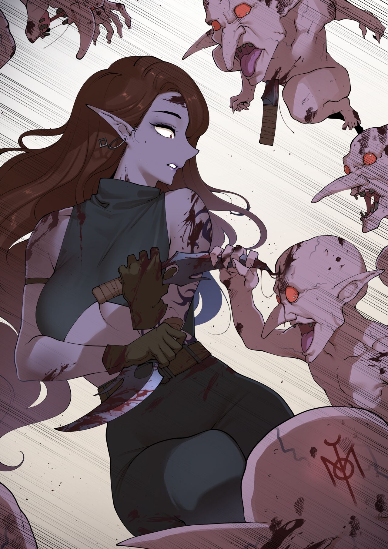 ゴブリンの輪姦がエルフの戦士を倒す - Image 42