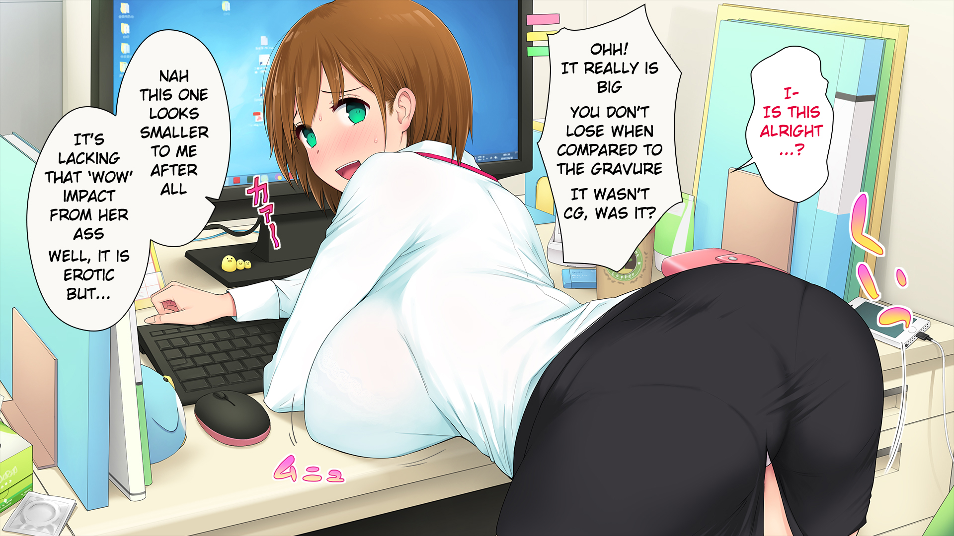 موظفة جديدة مثيرة تمارس الجنس الثلاثي في المكتب - Image 36