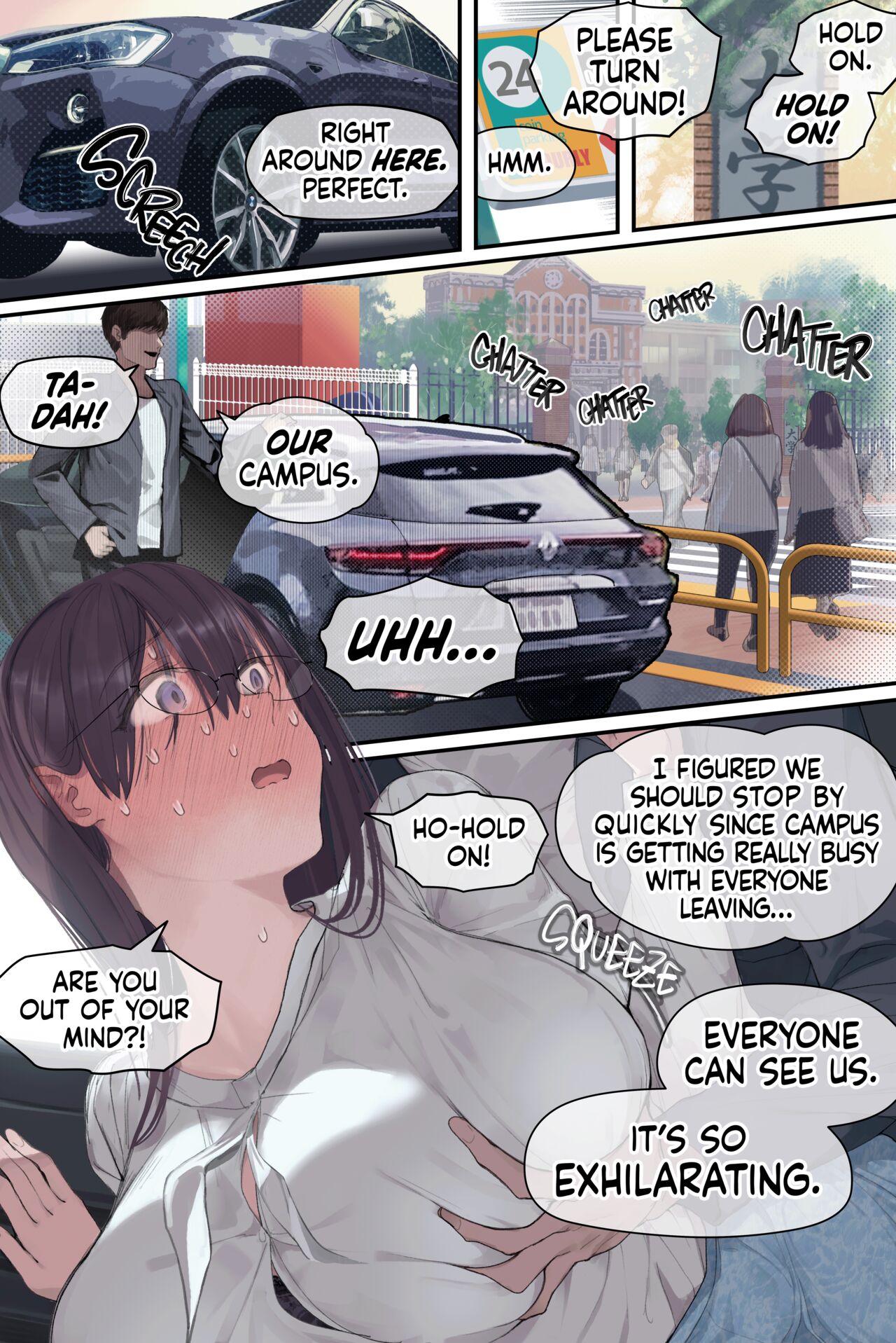 Heiße Ehefrau Professorin im Auto auf dem Campus gefickt - Image 43